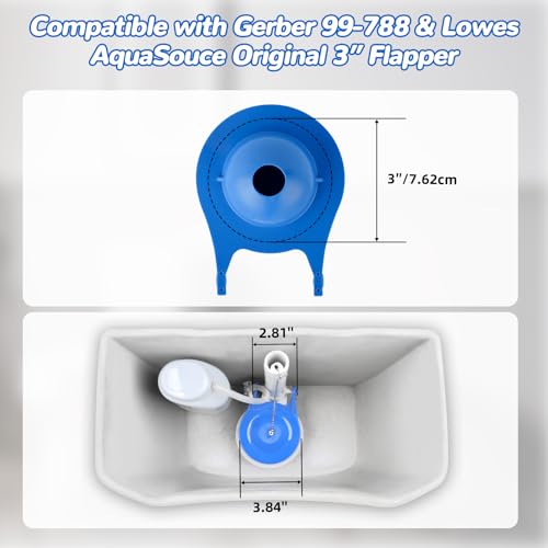 Hibbent 2 pcs Universal 3 Inch Toilet Flapper Replacement - image 4