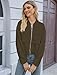 LA BAIESO Womens Bomber Jacket Coat Casual Stand Collar Zip Up Lightweight Fall Fashion Jackets Outfits with Pockets
