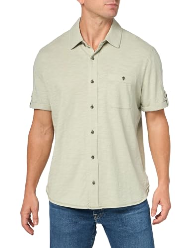PAIGE Men's Brayden Short Sleeve Shirt with Roll Tab