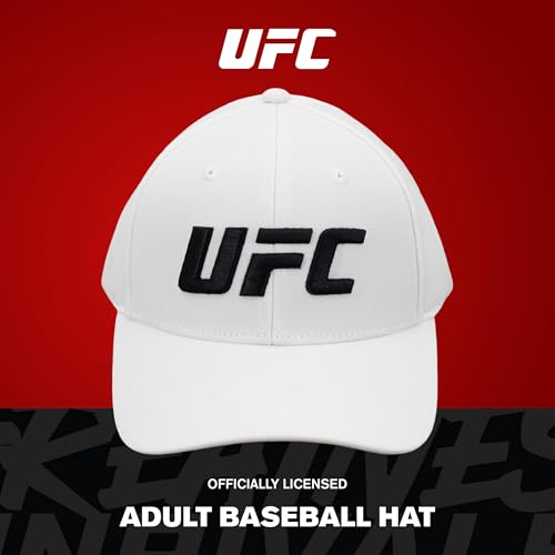 Image of Concept One Unisex Adult UFC Baseball Hat, 6 Panel Adult Flex Fit Active Sport Cap with Curved Brim