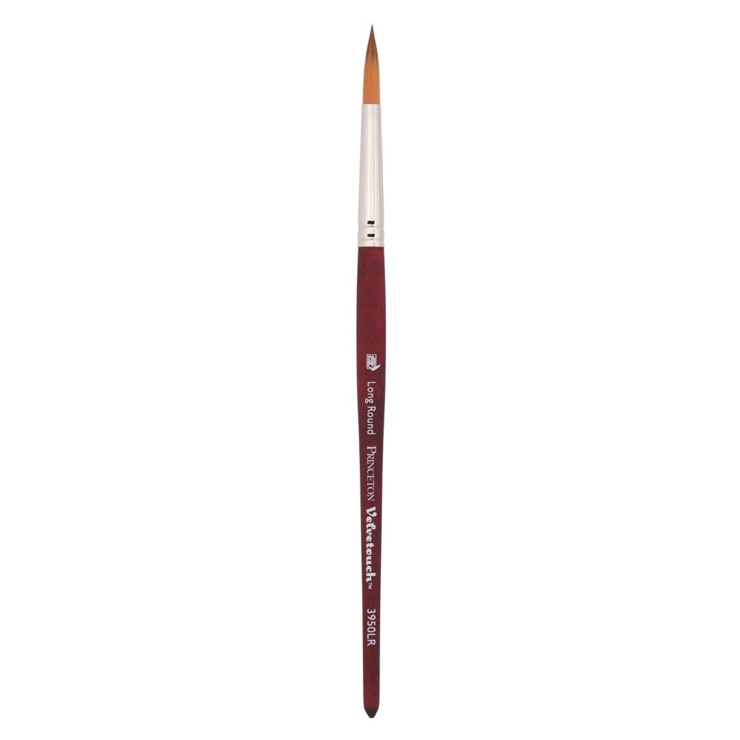 Princeton Series 3950 Velvetouch ™ Luxury Synthetic Blend Brush - Long Round - Short Handle - Size: 12
