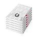 Compactor Set 6 x Sacco salvaspazio sottovuoto Trasparente 80 x 100 x H.0.2 cm