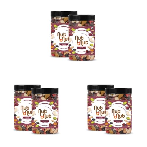 Image of Nut O Nut Healthy Berry Dry Fruit & Nut Mix 500g (250g x 2) -Almond, Cashew, Walnut, Green & Black Raisin, Cranberry, Sunflower Seed, Pumpkin Seeds- Mixnut Dry Fruits Seeds Pack- Superfood Trail Mix