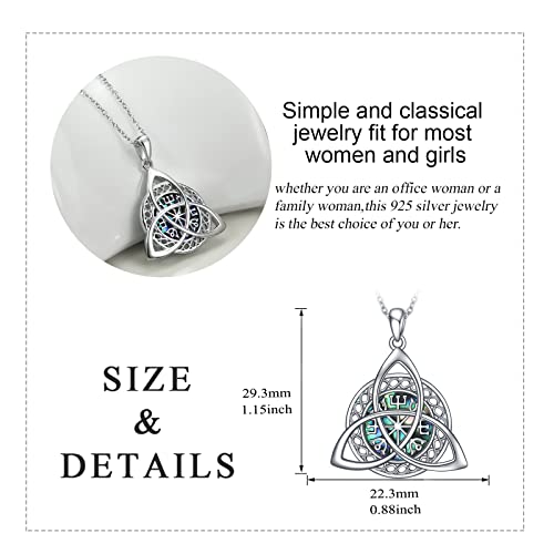 Yafeini Celtic Knot Necklace For Women Viking Jewelry For Women 925 Sterling Silver Amulet Protection Viking Triskele Jewelry #TOP2