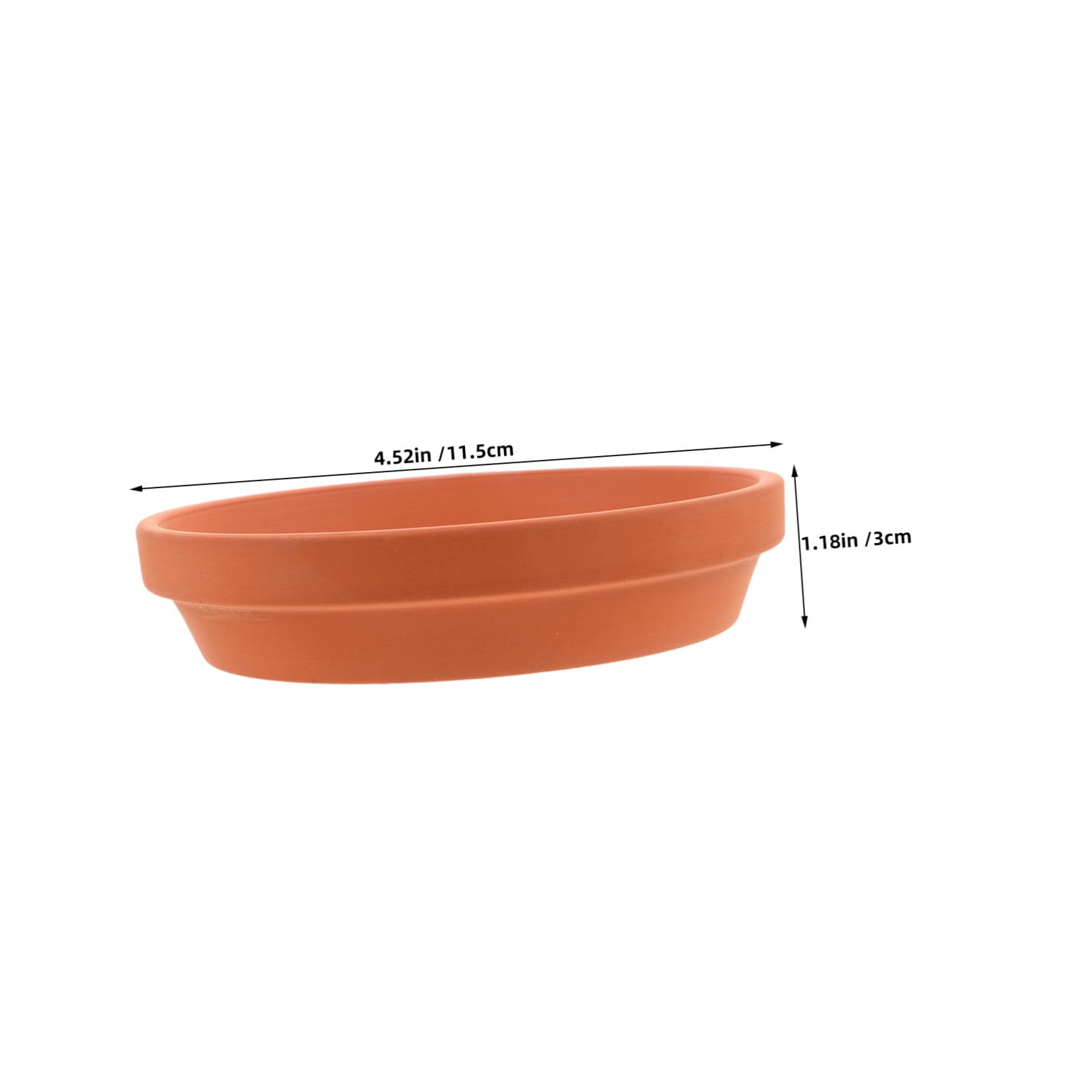 TOPBATHY 12 Piezas Platillo Redondo de Terracota 11, 4cm