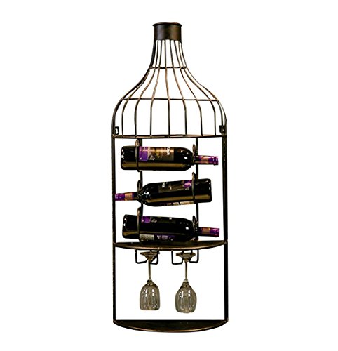 Soporte de Pared para Botellas de Vino LUNEZY Metal
