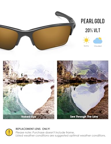Image of BLAZERBUCK Polarized Replacement Lenses for Oakley Quarter Jacket OO9200 Sunglass