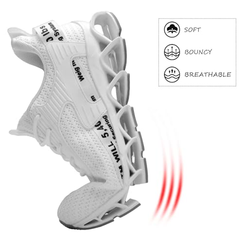 Image of Vooncosir Men's Fashion Sneakers Breathable Mesh Running Shoes Blade Non Slip Soft Sole Casual Athletic Walking Shoes