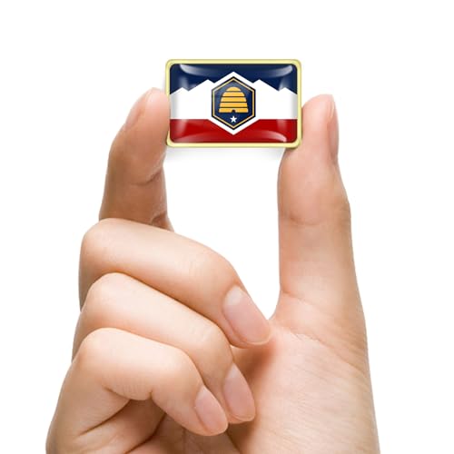 Image of 12 /24 /50 /100Pcs Official State of Utah Flag Pins Bulk - Metal US Utahn UT Lapel Pin