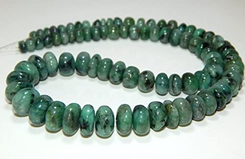Émeraude naturelle perles rondelles de 11.8x6.3 mm pour haute joaillerie