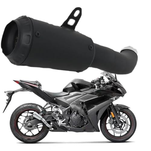 Tuyau d'échappement de raccordement intermédiaire noir pour vos trajets quotidiens en MT03 R3