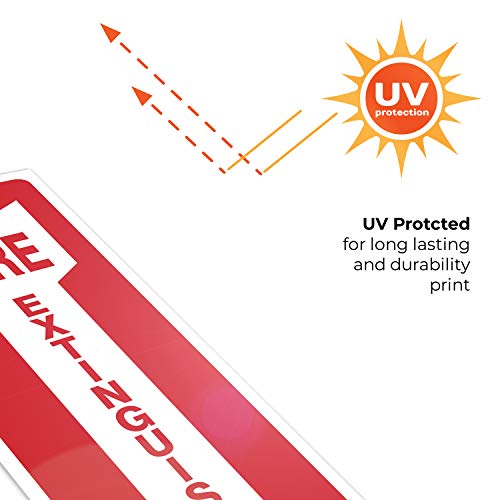 (3 Pack) Fire Extinguisher Sign, Fire Extinguisher Stickers, 4x12 Inches, 4 Mil Vinyl Self Adhesive Durable Decal Stickers, Long Lasting, Weatherproof and UV Protected, Made in USA by Sigo Signs