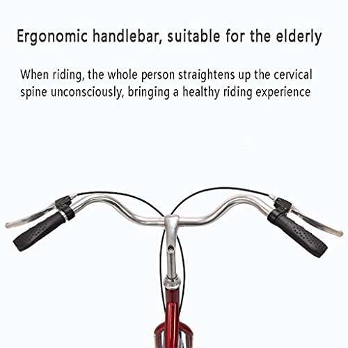 Dreirädriges Cruiser-Fahrrad mit Sitz und Rückenlehne, Dreirad für Erwachsene, verstellbares Fahrrad, Rahmen aus Kohlenstoffstahl für Senioren, Damen und Herren – Bild 4