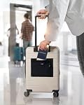 LUGGEX Carry On Luggage for Airplanes, Expandable Polycarbonate Hard Shell Suitcase with Spinner Wheels, EX-Enhance, Reef Black, 20 Inch