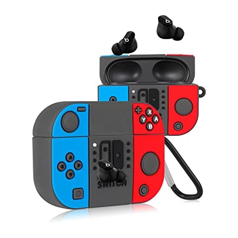 Jowhep Case for Beats Studio Buds Fashion 3D Design Stylish Silicone Cover Trendy Kawaii Funny Cool Fun Unique Wireless Powerbeats Cases for Beats Earbuds Headphones for Girls Boys Teen Switch Cover