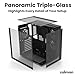 Zalman ZQBE ATX Mid Tower PC Case, 3 x PWM ARGB Fans with Multi-Port Fan Hub RGB Controller Included, USB Type-C 3.2, 240mm Radiator Support, Full-View Panoramic Tempered Glass Panels, Black