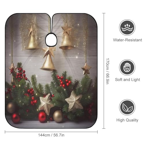 Capa de Corte con Árbol y Campanas de Navidad para Adultos miniatura 2