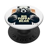 big poppa bear festa del papà divertente papà cool papà popsockets popgrip intercambiabile