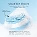 Electric Face Scrubber & Silicone Facial Cleansing Brush - Waterproof Sonic Face Brush Exfoliator with LED Screen, 3 Beauty Light Modes, Rechargeable Face Wash Brush for Deep Cleaning & Massage-Blue