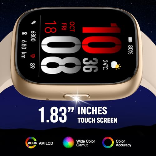 Image of Smart Watch with Alexa & Bluetooth Calling-1.83 inch HD Touchscreen Fitness Watch, Fitness Tracker w /Heart Rate /Sleep Monitor, 30-Day Standby, 120+ Sports Modes, IP68 Waterproof Smartwatch for Android iOS