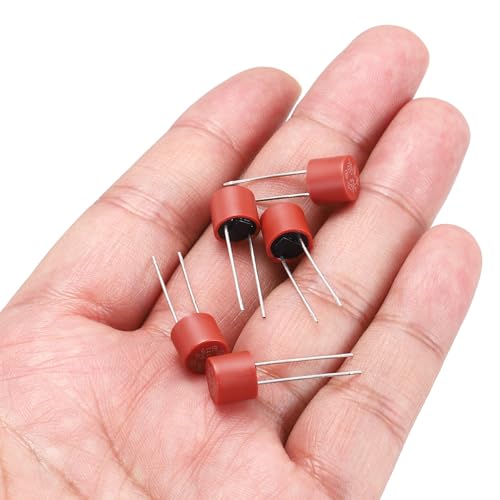 uxcell 15Pcs Cylindrical DIP Mounted Miniature Round Slow Blow Micro Fuse for Electronic Parts PCB LCD Repair, T-1.25A 1.25A 250V, Red - Thumbnail 4