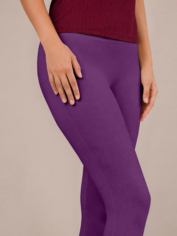 Image of TRENDMALLS Women's Microfiber Elastane Stretch Soft Churidar Length Leggings with Ultrasoft Waistband