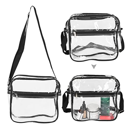 Tote Bag, PVC Clear Tote Bag Clear with Closure for Outdoor Traveling2