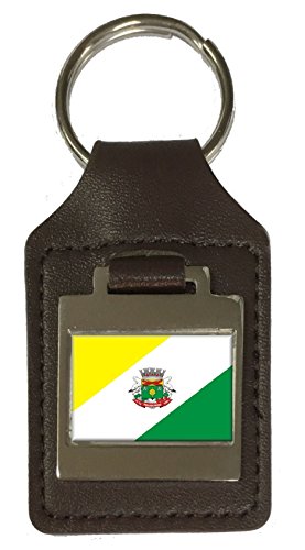 Porte-clés en cuir véritable Fraiburgo Santa Catarina, élégance intemporelle gravée main