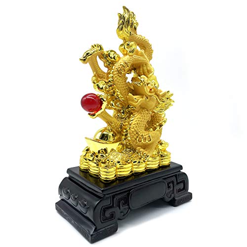 Estatua Feng Shui Dragón Chino de 11 pulgadas miniatura 2