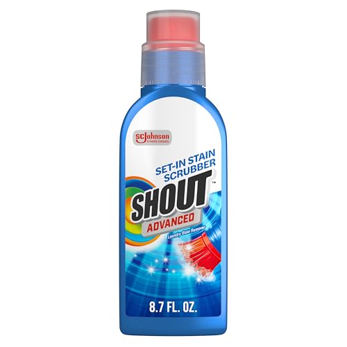 Shout Advanced Stain Remover Gel for Clothes Laundry, Ultra Concentrated Gel with Built-in Scrubber...