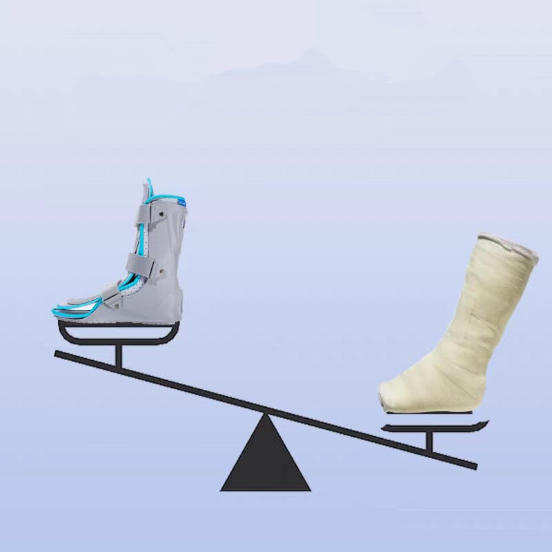 Ankle Foot Orthosis Brace, Walking Boot, Adjustable Support with Straps, Protective Medical Recovery Boot (M, Left)