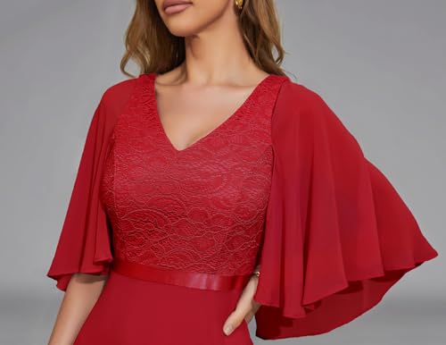 Image of DRESSTELLS Wedding Guest Maxi Dress Mother of Bride 2026 Fall Evening Gown