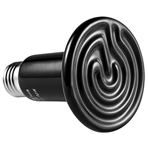 LEDGLE Terrarium Reptile Heat Emitter, Ceramic Heat Bulb, E27 Infrared Ceramic Reptile Heater Pet Ceramic Heat Bulb for…