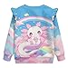 Rnyleeg Girls Crewneck Sweatshirt Cute Axolotl 2t Sweatshirt for Toddler Girls Lightweight Jumpers Fashion Fall Clothes Sweaters Outfits Soft Comfortable
