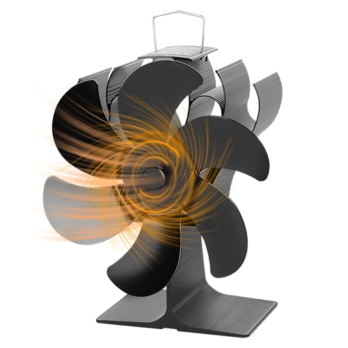 Ventilador de chimenea con mando a distancia, 6 aspas