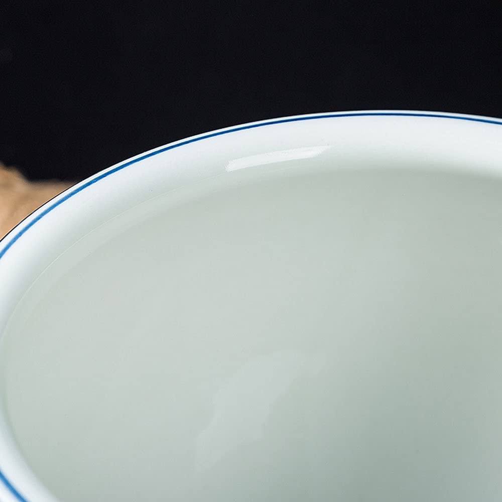 Bardzo duża ceramiczna doniczka, klasyczny niebiesko-biały porcelanowy wazon, wykwintna chińska niebiesko-biała porcelanowa doniczka, ceramiczna doniczka stołowa, ceramiczny pojemnik na kwiaty