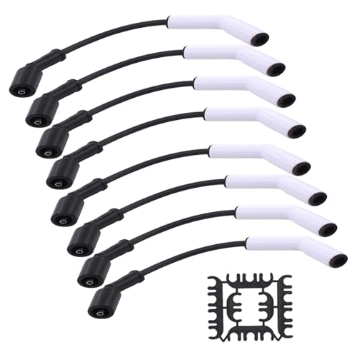 MOTOKU 8mm Ceramic Boot Spark Plug Wire Harness Set 9070C fo...