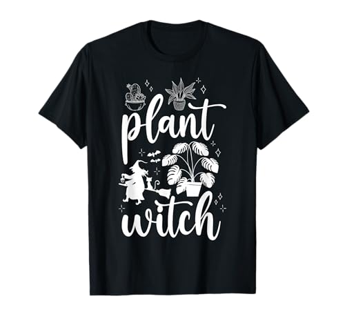 Plant Lover Gardening Halloween Plant Witch T-Shirt