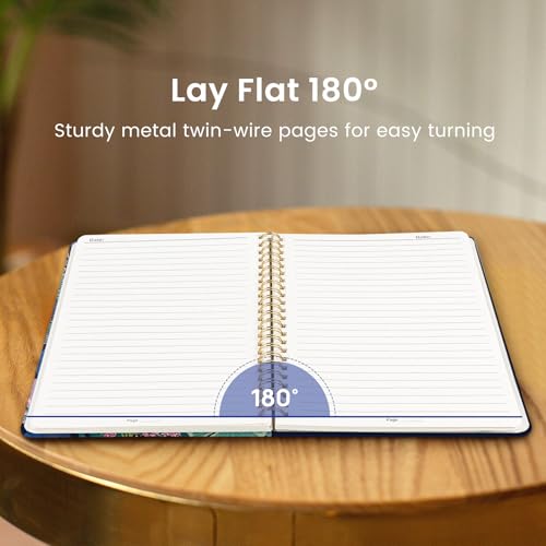 Image of Taja Spiral Lined Journal for Women, Pretty Hardcover Journal Notebook, A5