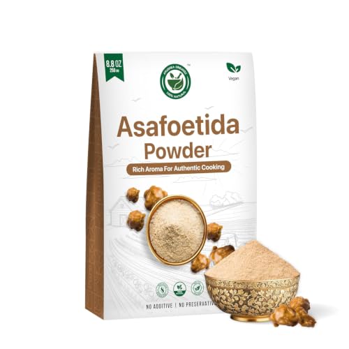 AYUSHKA ORGANIC Asafoetida Powder | Hing Spice, Asafetida, 8.8 Oz Healthy Digestive Aid, Best for Onion & Garlic Substitute - image 1