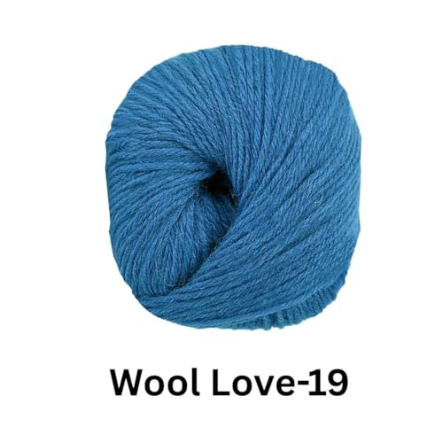 Image of VCR Steel Blue Yarn, 25 Grams Hank, 85 Meters Length, 100% Merino Wool, Pack of 1, Shrink-Resistant Soft, Warm and Premium Wool Yarn for Knitting, Crochet and Craft Projects