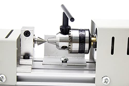 Professional Mini Lathe Machine, Lathe Tools Woodworking Machine, Lathe Beads Polisher, Cnc Diy Woodworking Wood Lathe Machine (Silver) #TOP5