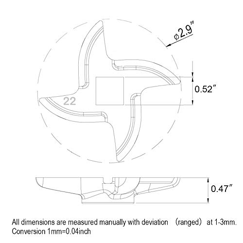 #22 Meat Grinder Blade Parts, Stainless Steel Cutting Blade for Electric Meat Grinder - Thumbnail 3