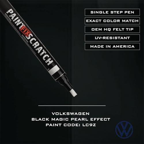 Image of Paint Scratch Fix Exact Touch Up Paint For Volkswagen Black Magic Pearl Effect LC9Z, Car Paint Pen, Auto Marker For Scratches, Fixed Keyed Car And Stone Chips, Manufacturer Exact Color Code Match (VW - Black Magic Pearl Effect - LC9Z)