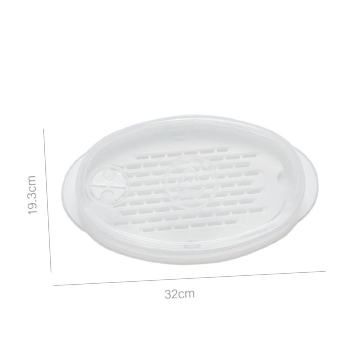 Cuiseur Vapeur Micro-ondes DOITOOL Avec Couvercle - Pour Légumes, Poisson, Dim Sum Et Raviolis - Blanc