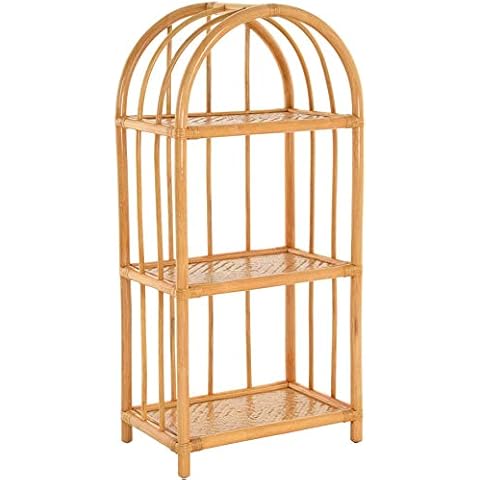 korb.outlet Handmade 3-Shelf Rattan Shelf Cover
