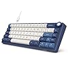 RK ROYAL KLUDGE R65 Wired Mode Gasket Mechanical Keyboard, Cream Switch, Blue