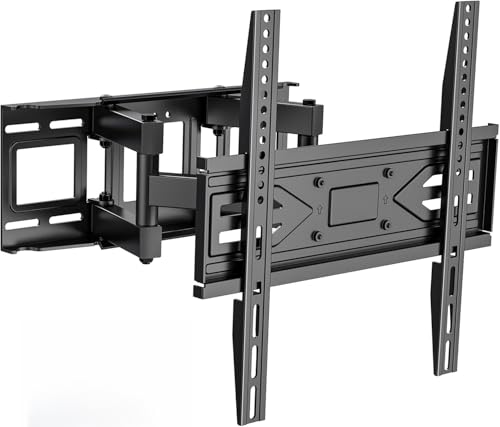Image of BIG VUE TV Wall Mount for 26-80 Inch Flat Curved LED LCD Screen TVs Full Motion TV Mount, Tilt Swivel Extension Wall Mount TV Bracket with Dual Articulating Arm, Max VESA 600x400mm, Holds up to 110lbs