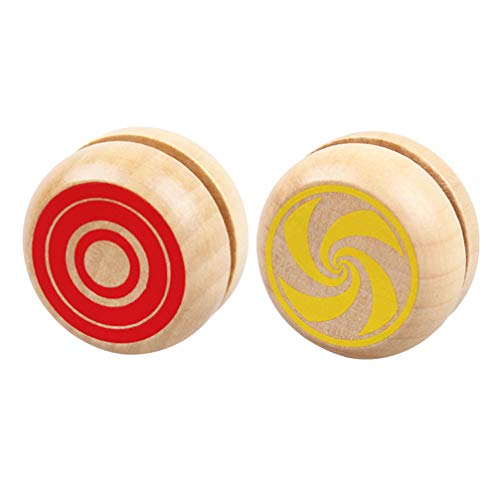 CLISPEED Juguete Yoyo de Madera Yoyo Profesional Receptivo para Nios Y Principiantes para Realizar Juegos de Regalo de Fiesta Favorece 2 Piezas de Color Aleatorio