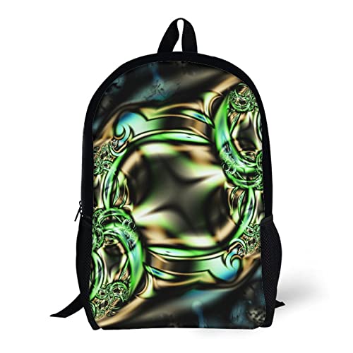 Sac à dos imprimé en 3D abstrait grand format 17 pouces style décontracté
